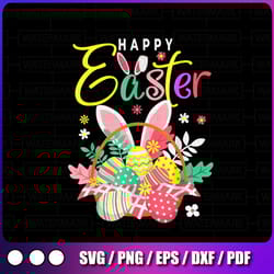 happy easter egg basket bunny ears png, easter png, happy easter png, egg basket, digital download, sublimation design