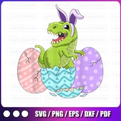 t rex bunny easter dinosaur png, easter t-rex png, easter dinosaur png, bunny t-rex, happy easter, kids png design