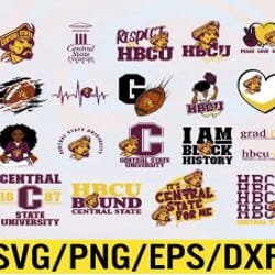 central state artwork hbcu collection, svg, png, eps, dxf