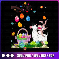 egg hunt llama png, bunny riding llama png, easter day png, bunny riding llama, easter kids png, happy easter png