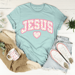 jesus floral tee