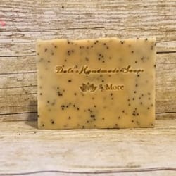 lemon poppyseed goat milk soap