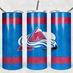 colorado avalanche tumbler wrap design - jpeg & png - sublimation printing design - nhl - hockey - 20oz tumbler design