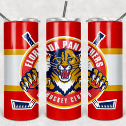 florida panthers tumbler wrap design - jpeg & png - sublimation printing design - nhl - hockey - 20oz tumbler design
