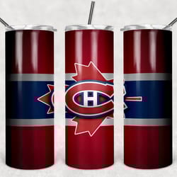 montreal canadiens tumbler wrap design - jpeg & png - sublimation printing design - nhl - hockey - 20oz tumbler design