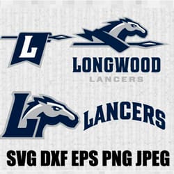 longwood lancers svg png jpeg dxf digital cut vector files for silhouette studio cricut design