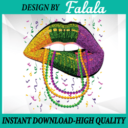 Mardi Gras Lips Queen Beads outfit for women Carnival Png, ,Mardi Gras Png, Digital download