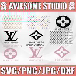 louis vuitton svg, lv bundle, brand logo svg, louis vuitton pattern, sport svg, logo bundle svg, clipart