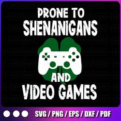 shenanigans video games funny gamer st patricks day boys svg