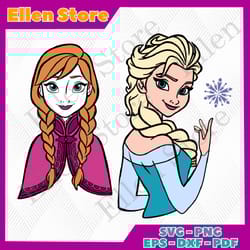 sisters anna elsa frozen svg, disney svg, frozen svg, elsa svg, anna