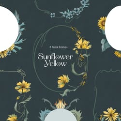 botanical modern frames, floral vintage clipart