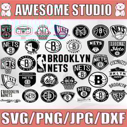 34 files nba brooklyn nets, brooklyn svg, net svg, basketball academy, broklyn svg , sport svg, nbag svg, clipart