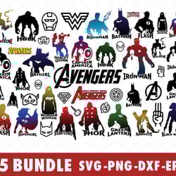 marvel superhero avengers superheroes svg bundle files for cricut, silhouette, marvel superhero avengers