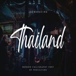 thailand script trending fonts - digital font