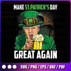 make st patricks day great again png, funny president drinking in st patrick's day png, st. patrick's day png