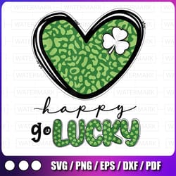 happy go lucky heart png, st patricks day lucky clover shamrock png, lucky heart png, irish png, shamrock png, lucky png