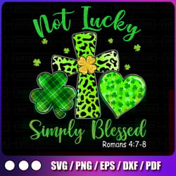 st patricks day png faith christian png, not lucky simple blessed png, st patrick is day png, christian png,