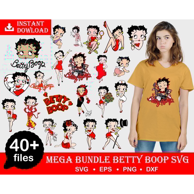 40 Betty Boop SVG Bundle,Betty Boop Layered,SVG, Easy Cut,Tshirt print Betty Boop Png,Cricut Cut File,Silhouette,Cut File,Instant Download.jpg