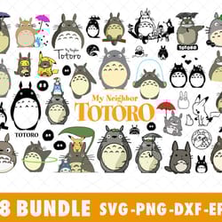my neighbor totoro svg bundle files for cricut, silhouette, my neighbor totoro svg, my neighbor totoro svg files