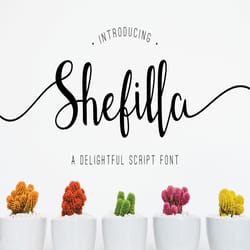 shefilla – script font trending fonts - digital font