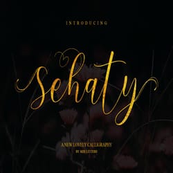 sehaty lovely script trending fonts - digital font