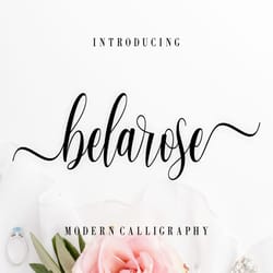 belarose modern script trending fonts - digital font