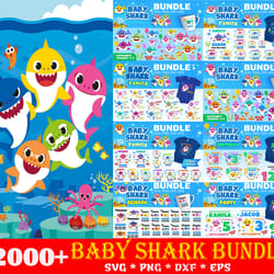 2000 baby shark svg, baby shark cricut svg, baby shark clipart