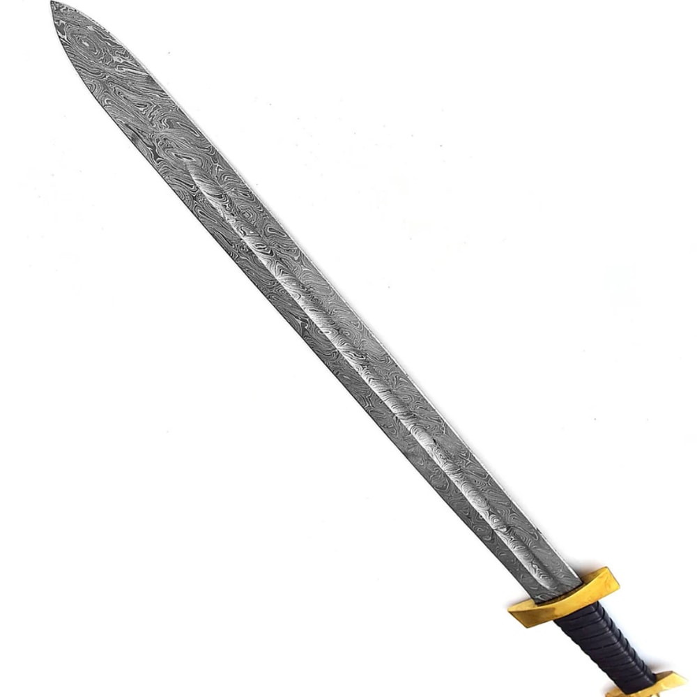 Damascus Sword, Handmade Damascus Steel Battle Swor.png