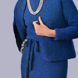 vintage crochet pattern 208 dress & jacket women