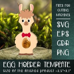 llama easter egg holder template svg