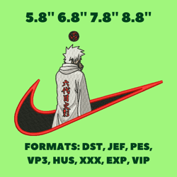 hatake kakashi embroidery design file / naruto anime embroidery design/ anime pes design/ machine embroidery