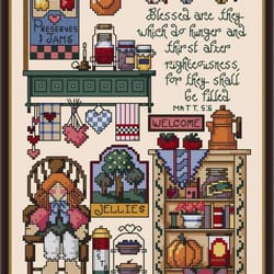 country kitchen 2 vintage cross stitch pattern pdf miniature embroidery interior compatible pattern keeper