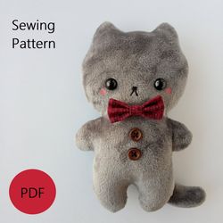 Cat Plush Pattern & Sewing Tutorial - Beginner Friendly