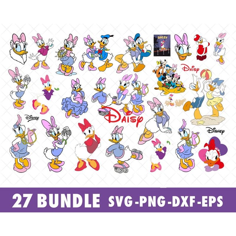 Disney-Daisy-Duck-SVG-Bundle-Files-for-Cricut-Silhouette-Disney-Daisy-Duck-SVG-Cut-File-Disney-Daisy-Duck-SVG-PNG-EPS-DXF-Files-Daisy-Duck-Emojis-head-face-vect