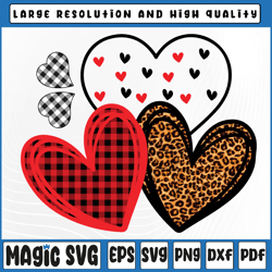 girls valentines day hearts love leopard red plaid png, valentine day, digital download