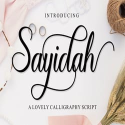sayidah lovely script trending fonts - digital font