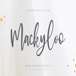 mackyloo modern script trending fonts - digital font