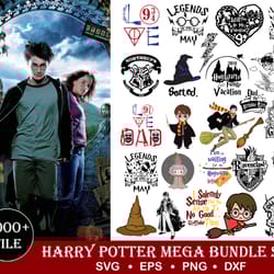 4000 file harry potter svg eps dxf png , mega harry potter bundle svg , for cricut, digital, file cut, instant download