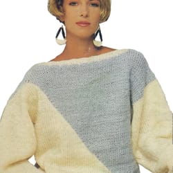 vintage knitting pattern 241 slash necked sweater pullover women
