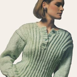 vintage knitting pattern 244 lady's sweater pullover women