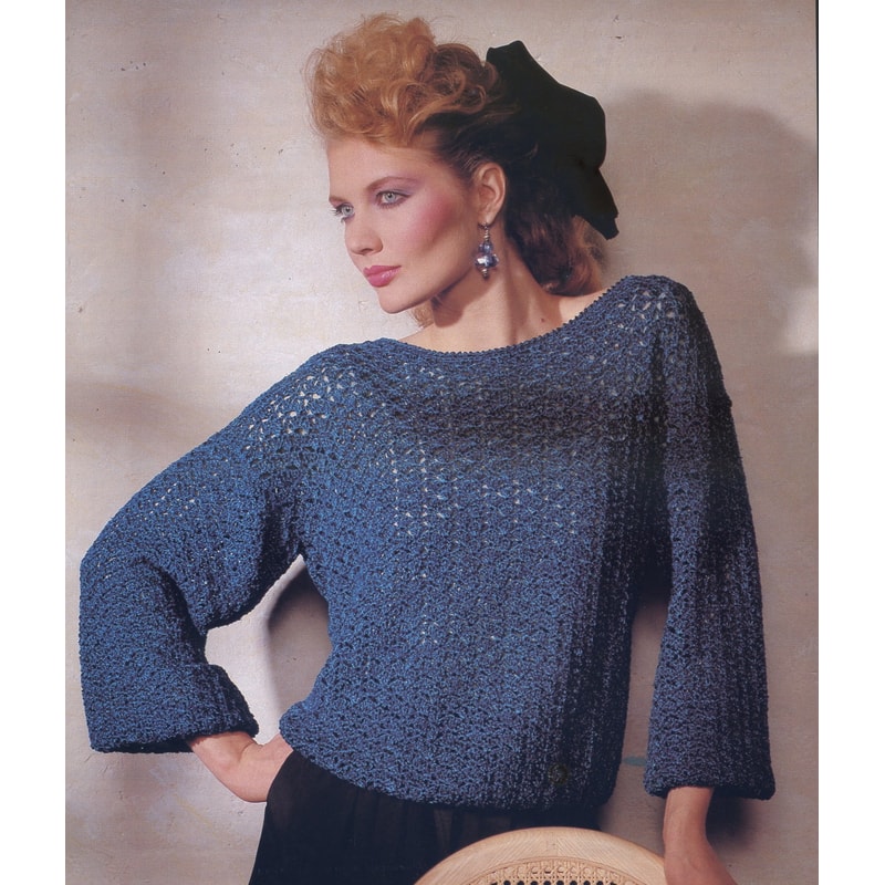 vintage crochet pattern pullover