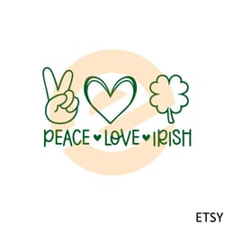 peace love irish st patricks day shamrocks svg cutting files