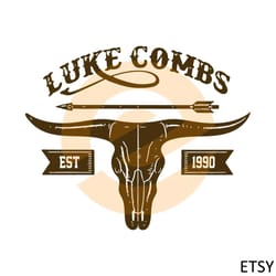 bull skull luke combs est 1990 luke combs tour 2023 svg