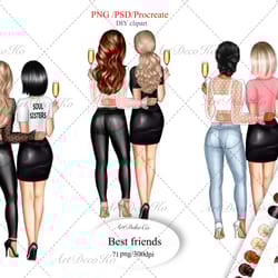 best friends clipart