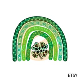 shamrock leopard rainbow st patrick's day svg cutting files