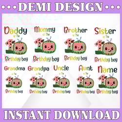 bundle 17 files cocomelon of birthday boy png, coco melon png, cocomelon bundle png, cocomelon birthday png, watermelon