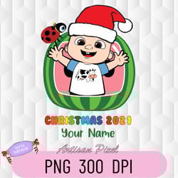 cocomelon personalized name svg, cocomelon christmas svg, merry christmas png, cocomelon svg, santa baby svg, christmas