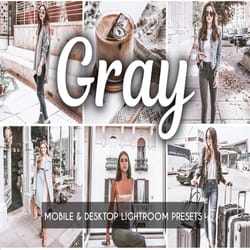 lightroom presets gray mobile & desktop presets