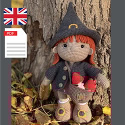 crochet pattern witch doll amigurumi pattern doll pdf