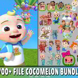 700 file cocomelon svg eps dxf png, mega cocomelon bundle svg, for cricut , vector file , digital, file cut